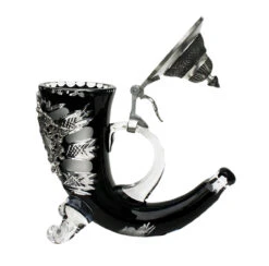Lord Of Crystal Deutschland Horn Beer Stein -German Beer Steins Sales Store K6037S Lord of Crystal Deutschland Horn 0.5 liter black RS 20869.1399044875