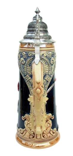 King Limitaet 2011 | King Barbarossa Handpainted Beer Stein -German Beer Steins Sales Store King Barbarossa Limitat 2011 Beer Stein K2041B Back SM 23147.1395936275