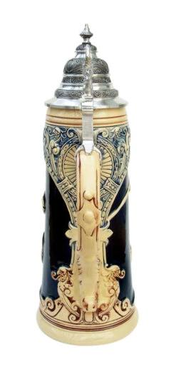 King Limitaet 2011 | King Barbarossa Antique Style Beer Stein -German Beer Steins Sales Store King Barbarossa Limitat 2011 Beer Stein K2041E Back SM 18357.1395936306