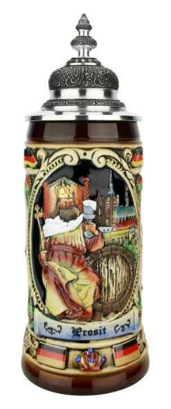 King Gambrinus Brewers Prosit Beer Stein