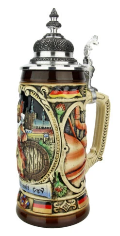 King Gambrinus Brewers Prosit Beer Stein -German Beer Steins Sales Store King Gambrinus Prosit Beer Stein K358F RA SM 76013.1605806134