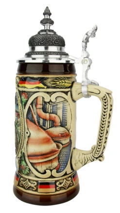 King Gambrinus Brewers Prosit Beer Stein -German Beer Steins Sales Store King Gambrinus Prosit Beer Stein K358F RS SM 27280.1605806135