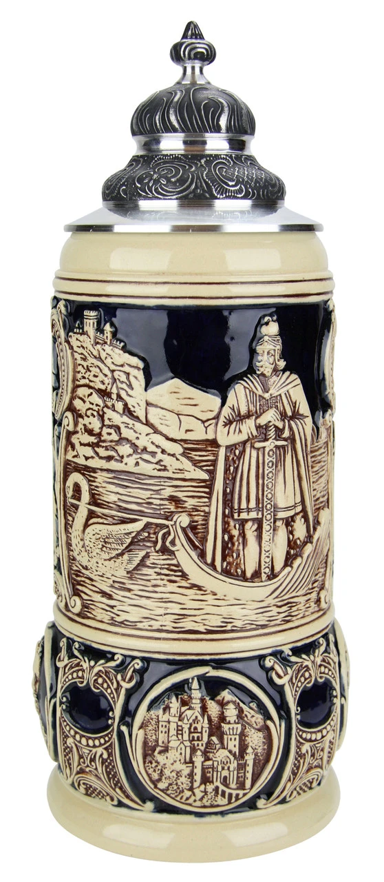 King Limitaet 2001 | Lohengrin Antique Style Beer Stein 2 King Limitaet 2001 | Lohengrin Antique Style Beer Stein - Image 2