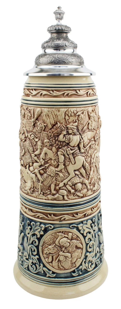King Limitaet 2016 | Battle Of Teutoburg Forest Antique Style Beer Stein Brown - Image 2