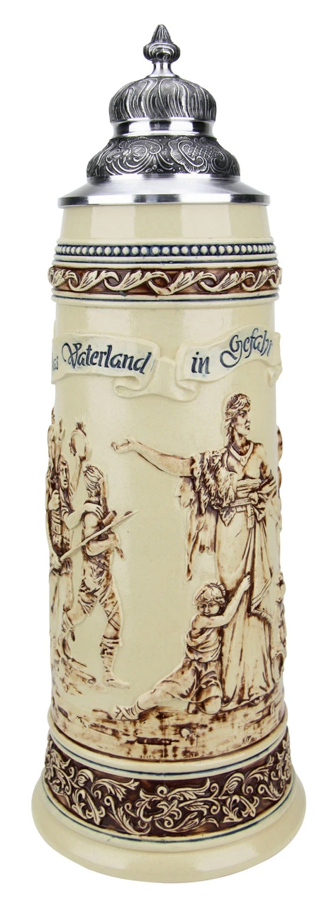 King Limitaet 2017 | Defending The Homeland Antique Style Beer Stein 2 King Limitaet 2017 | Defending The Homeland Antique Style Beer Stein - Image 2