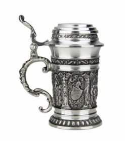 Knights Schnapps Pewter Mini Stein | 1.5oz -German Beer Steins Sales Store Knights Mini Pewter Schnapps Stein 1.5oz DN8552Z LS SM 19575.1553550003