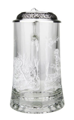 Labrador Glass Beer Stein 6 Labrador Glass Beer Stein -German Beer Steins Sales Store Labrador Glass Beer Stein MC5910 FNT SM 78065.1674847625