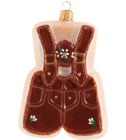 Lederhose Sugar Cookie Glass Christmas Ornament