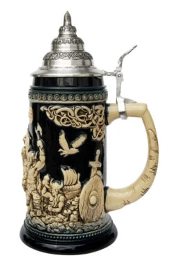 Leif Erikssen Viking Beer Stein Cobalt -German Beer Steins Sales Store Leif Erikssen Viking Beer Stein Cobalt K1011BLE RS SM 58710.1417531238