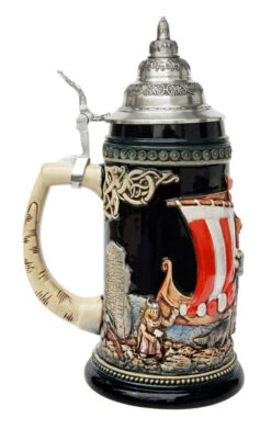 Leif Erikssen Viking Beer Stein -German Beer Steins Sales Store Leif Erikssen Viking Beer Stein K1011BL LS SM 12803.1417531258