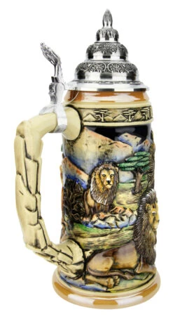 Lion King Of Beasts Beer Stein 9 Lion King Of Beasts Beer Stein -German Beer Steins Sales Store Lion King of Beasts Beer Stein K959 Back SM 55990.1586812489