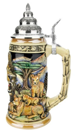 Lion King Of Beasts Beer Stein 8 Lion King Of Beasts Beer Stein -German Beer Steins Sales Store Lion King of Beasts Beer Stein K959 RS SM 30613.1586812649
