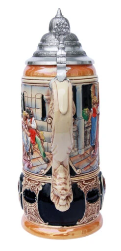 King Limitaet 2001 | Lohengrin Handpainted Beer Stein -German Beer Steins Sales Store Lohengrin Limitat 2001 Beer Stein K2031B Back SM 53423.1395936540