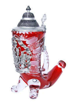 Lord Of Crystal Austria Horn Beer Stein -German Beer Steins Sales Store Lord of Crystal Austria Horn Beer Stein K6037R Angle SM 50796.1399044920