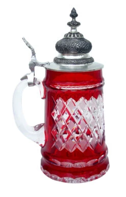 Lord Of Crystal Beer Stein Red -German Beer Steins Sales Store Lord of Crystal Beer Stein Red K6001R RS SM 83001.1399042933