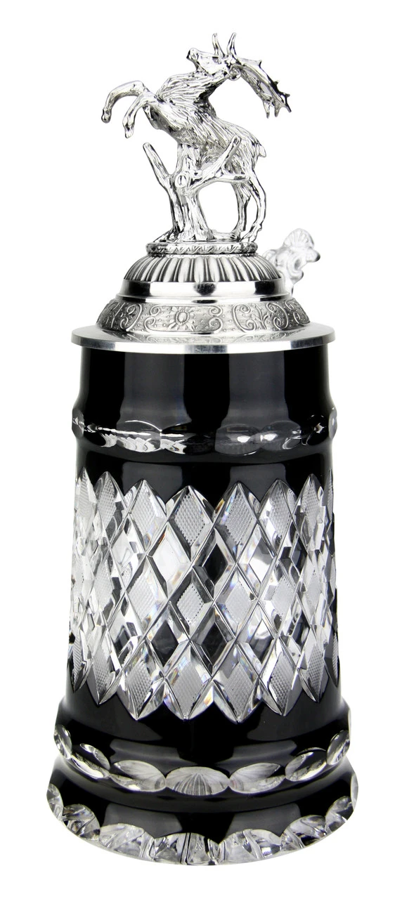 Lord Of Crystal Black German Beer Stein | 3D Stag Lid 3 Lord Of Crystal Black German Beer Stein | 3D Stag Lid - Image 3
