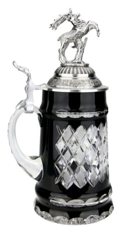 Lord Of Crystal Black German Beer Stein | 3D Stag Lid 9 Lord Of Crystal Black German Beer Stein | 3D Stag Lid -German Beer Steins Sales Store Lord of Crystal Black German Beer Stein 3D Stag Lid K6001SH LS SM 52022.1558549738