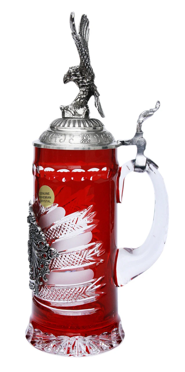 Lord Of Crystal German Eagle Beer Stein Red 4 Lord Of Crystal German Eagle Beer Stein Red - Image 4