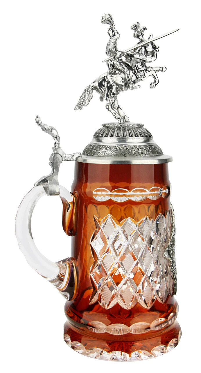 Lord Of Crystal German Knight Beer Stein Amber - Image 7