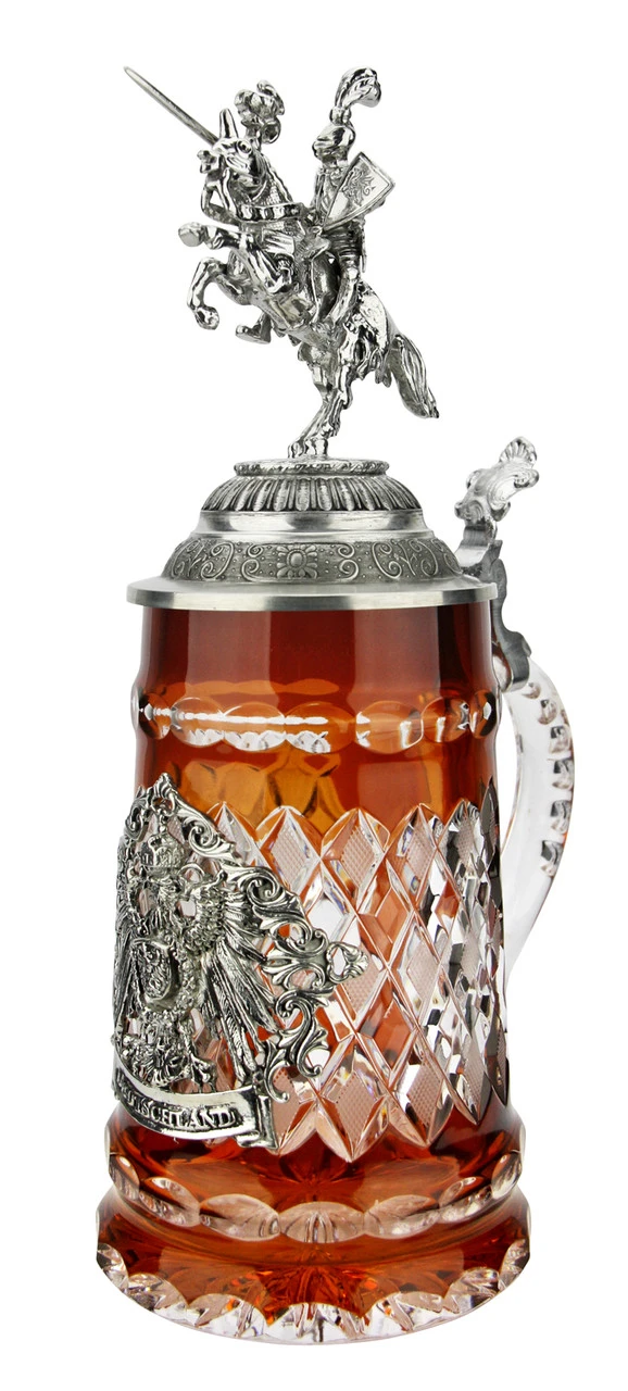 Lord Of Crystal German Knight Beer Stein Amber - Image 3