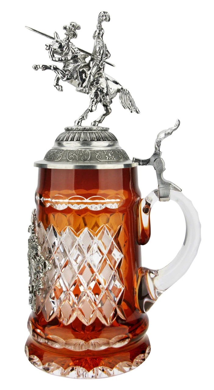 Lord Of Crystal German Knight Beer Stein Amber - Image 4