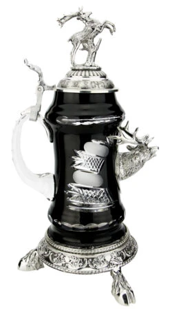 Lord Of Crystal Stag German Beer Stein Black | 3D Stag Lid | Hoof Feet 13 Lord Of Crystal Stag German Beer Stein Black | 3D Stag Lid | Hoof Feet -German Beer Steins Sales Store Lord of Crystal Stag German Beer Stein Black 3D Stag Lid Hoof Feet K6004SZFHH LS SM 11500.1586723557
