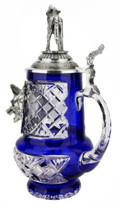 Lord Of Crystal Wolf German Beer Stein Blue | 3D Howling Wolf Lid -German Beer Steins Sales Store Lord of Crystal Wolf German Beer Stein Blue 3D Howling Wolf Lid K6006BLWW BA1 SM 92120.1679769788