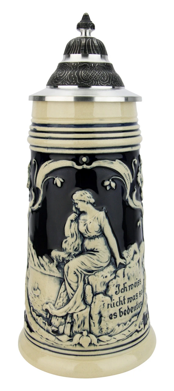 Loreley Rhein River Beer Stein Cobalt