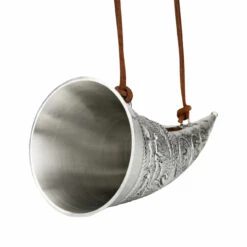 Marksman Hunter Pewter Drinking Horn With Wooden Stand -German Beer Steins Sales Store Marksman Hunter Pewter Drinking Horn with Wooden Stand AS12612 IN SM 54271.1541986215