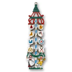 Maypole German Pewter Christmas Ornament