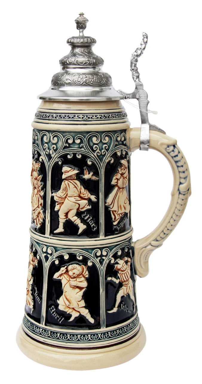 King Limitaet 2015 | Medieval Months Antique Style Beer Stein 3 King Limitaet 2015 | Medieval Months Antique Style Beer Stein - Image 3