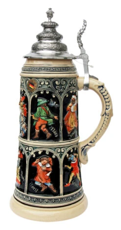 King Limitaet 2015 | Medieval Months Handpainted Beer Stein -German Beer Steins Sales Store Medieval Months Limitat 2015 Beer Stein K2045B RS SM 31566.1423685814