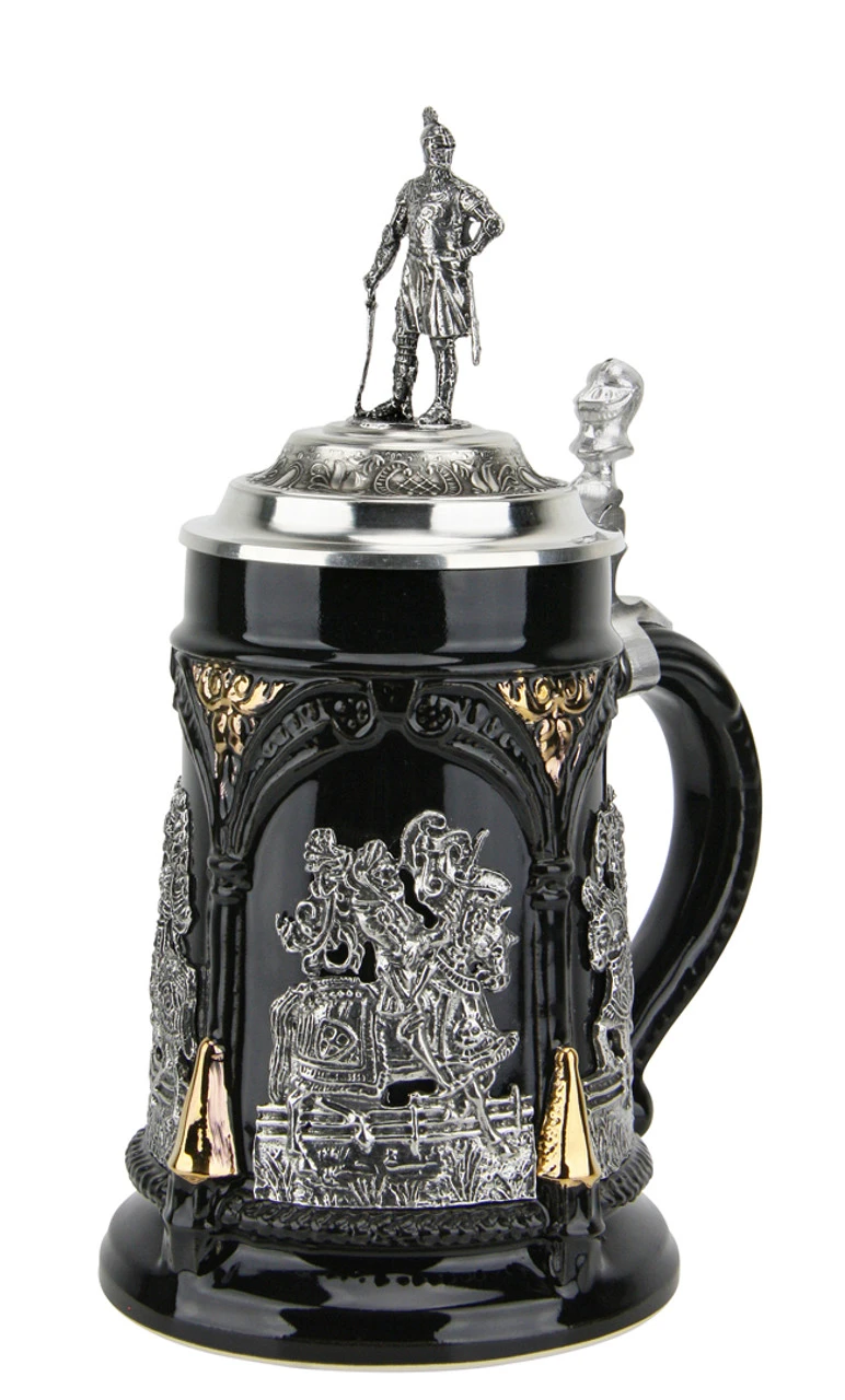 Medieval Tournament Beer Stein | Knight Lid 1 Medieval Tournament Beer Stein | Knight Lid