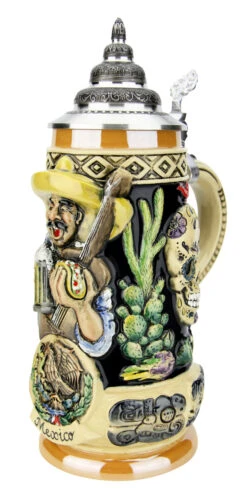 Mexico Beer Stein -German Beer Steins Sales Store Mexico Beer Stein K393MEX RA SM 52802.1586808177