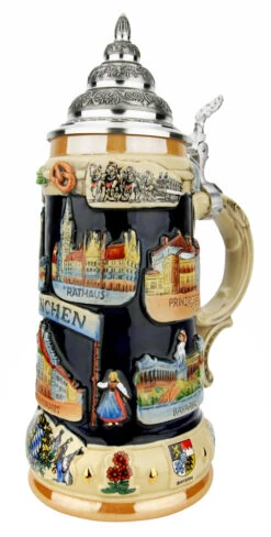 Munich Bavaria Souvenir Beer Stein -German Beer Steins Sales Store Munich Bavaria Souvenir Beer Stein K309M RA SM 84007.1649867207