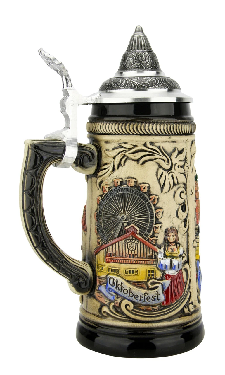 Munich Marienplatz Oktoberfest German Beer Stein 4 Munich Marienplatz Oktoberfest German Beer Stein - Image 4