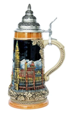 Munich Panorama Beer Stein -German Beer Steins Sales Store Munich Panorama Beer Stein K1120 RS SM 65781.1395936776