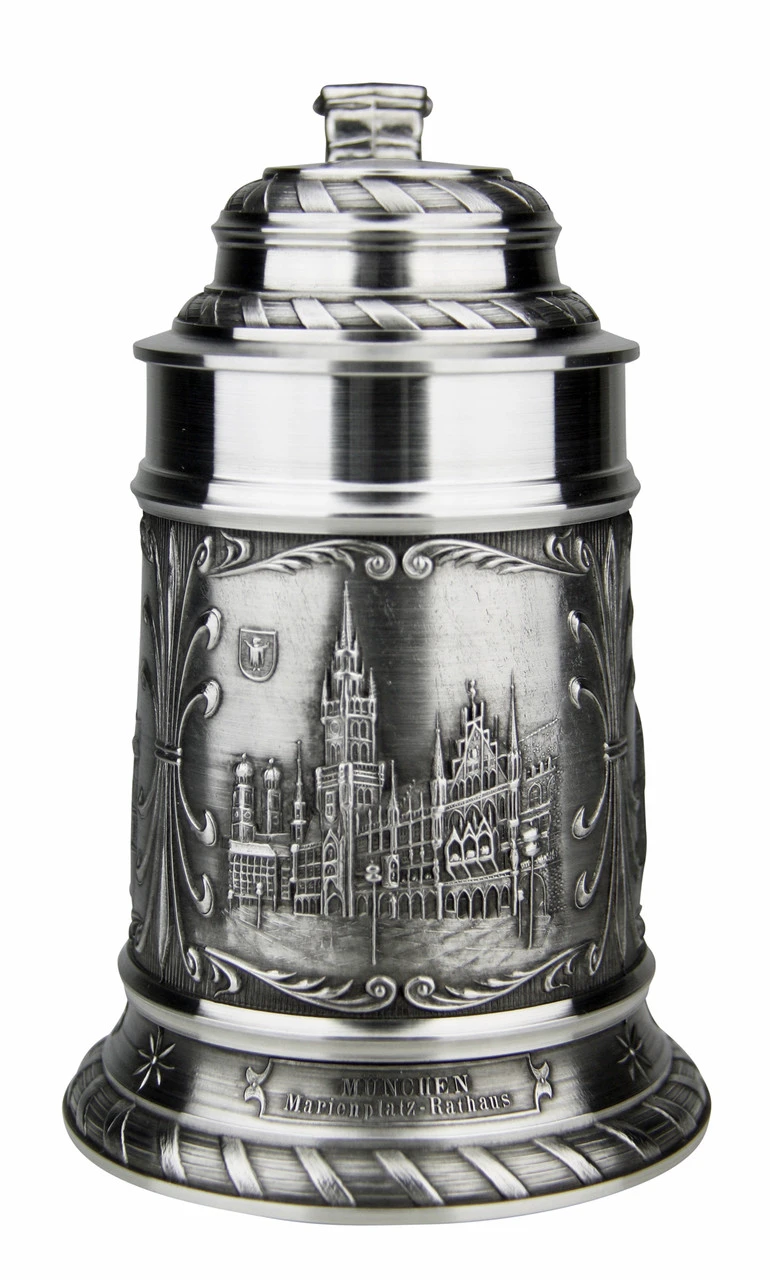 Munich Pewter Beer Stein 1 Munich Pewter Beer Stein
