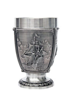Nautical La Paloma Pewter Beer Cup -German Beer Steins Sales Store Nautical La Paloma Pewter Beer Cup AS10317 Side 1 SM 98983.1398609592