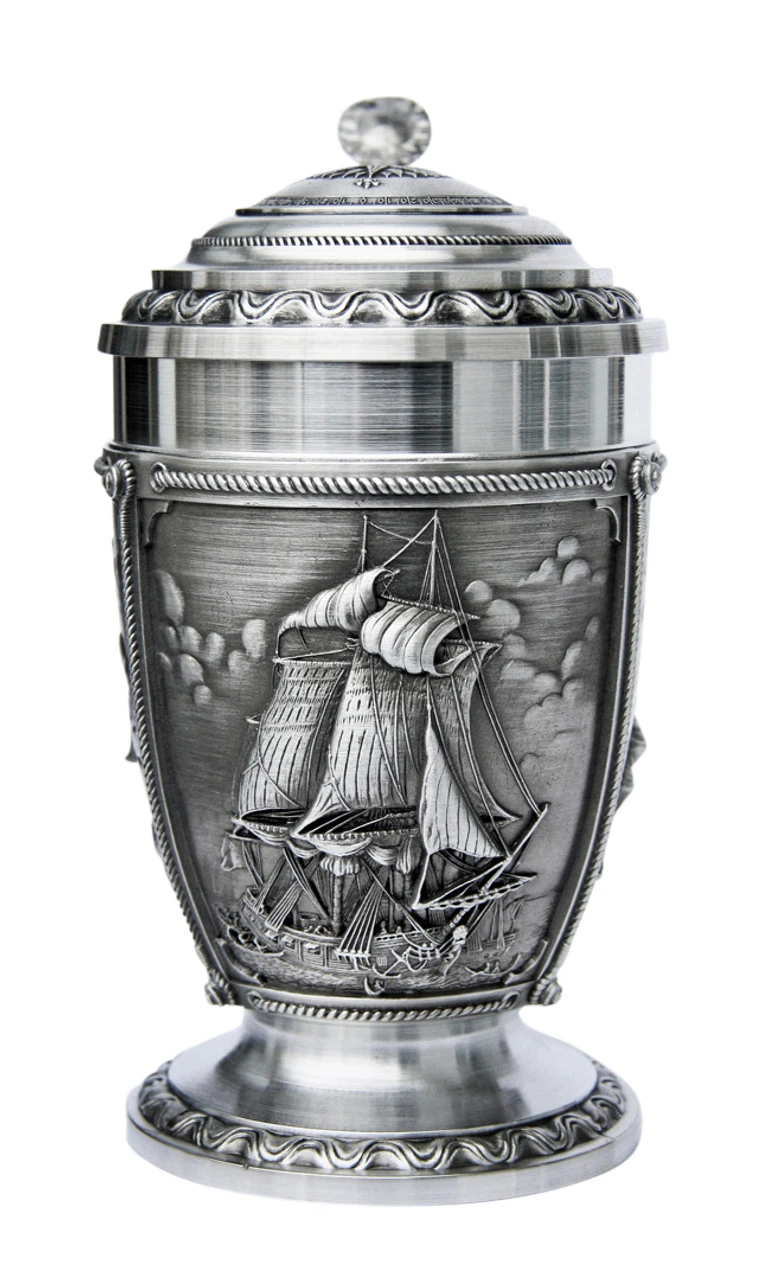 Nautical La Paloma Pewter Beer Stein 1 Nautical La Paloma Pewter Beer Stein