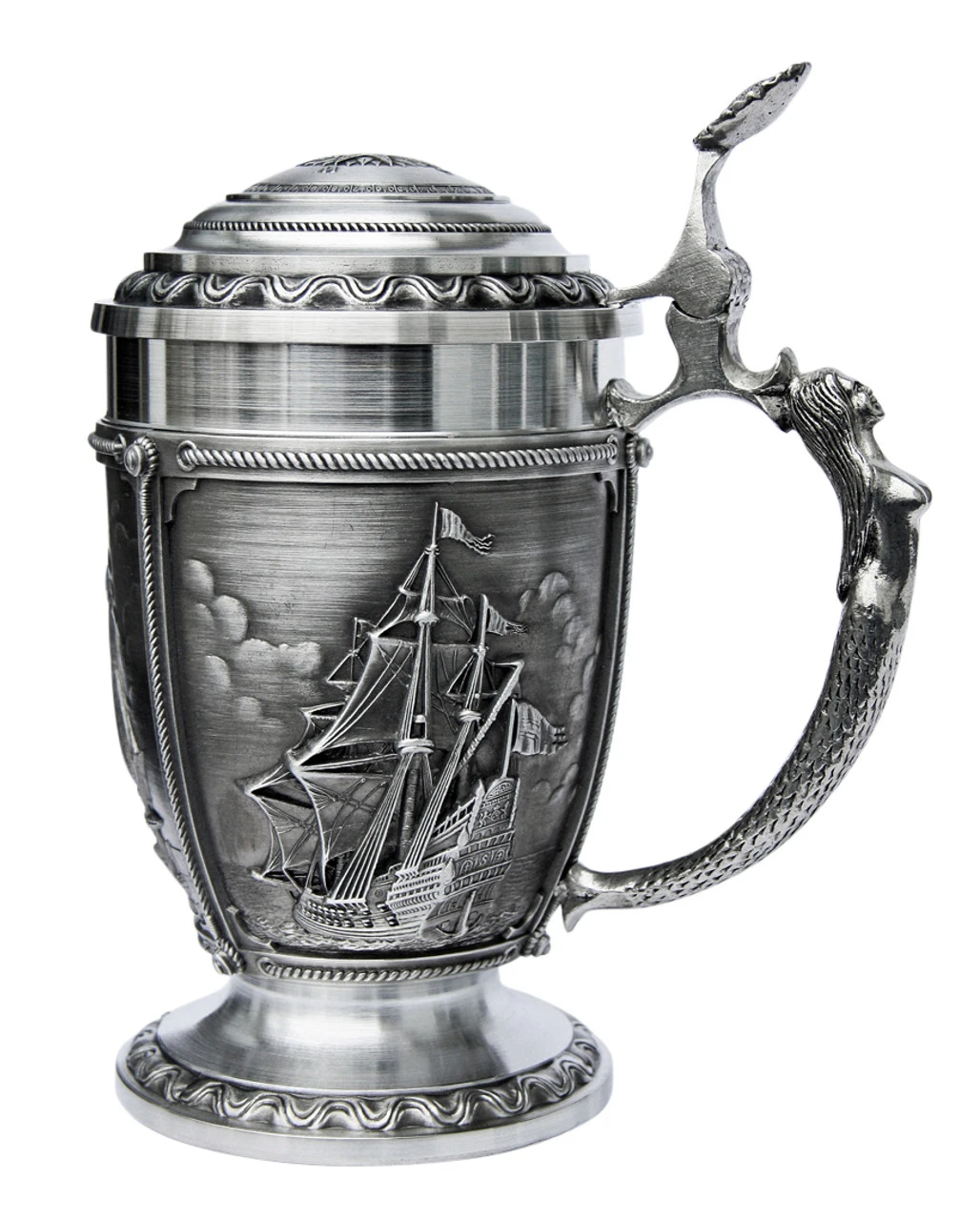 Nautical La Paloma Pewter Beer Stein 2 Nautical La Paloma Pewter Beer Stein - Image 2