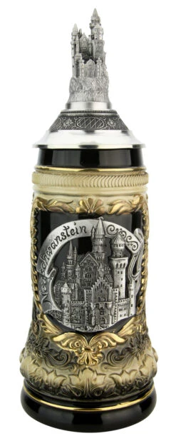 Neuschwanstein Beer Stein With Castle Lid