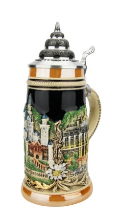 Neuschwanstein And Bavarian Castles Beer Stein | 0.25 Liter -German Beer Steins Sales Store Neuschwanstein and Bavarian Castles Beer Stein 0.25 Liter K308KO RA SM 82116.1618335186