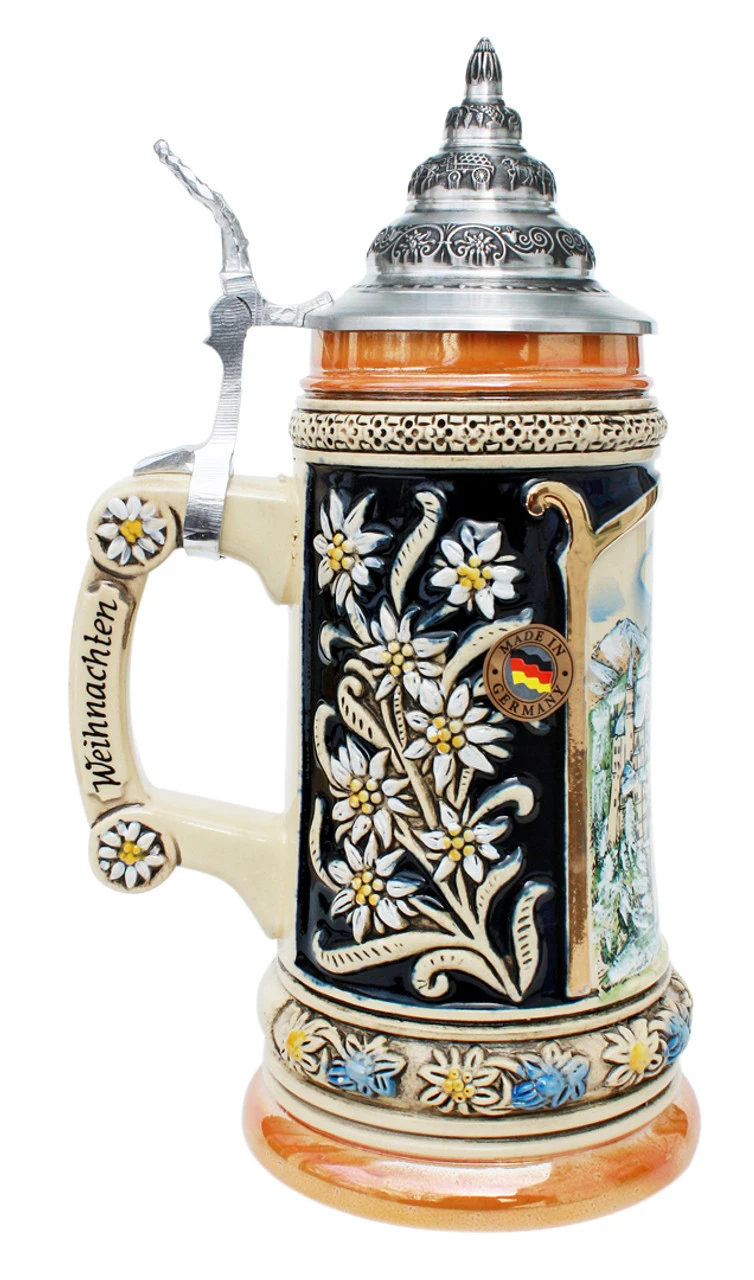Neuschwanstein In Winter Christmas Beer Stein 2 Neuschwanstein In Winter Christmas Beer Stein - Image 2