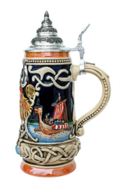 Norseman Viking Beer Stein -German Beer Steins Sales Store Norseman Viking Leif Erikssen Beer Stein RS SM 09537.1401398292