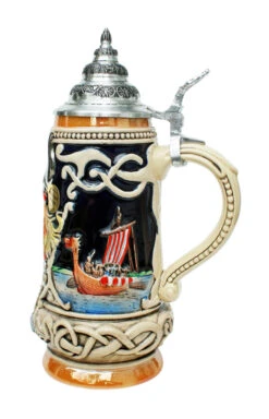 Norway Viking Beer Stein 5 Norway Viking Beer Stein -German Beer Steins Sales Store Norway Viking Beer Stein K303VN RS SM 69473.1401398336