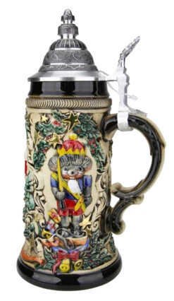 Nutcracker Suite Christmas Beer Stein Rustic -German Beer Steins Sales Store Nutcracker Suite Christmas Beer Stein Rustic ZB1532906 RS SM 99729.1543363084