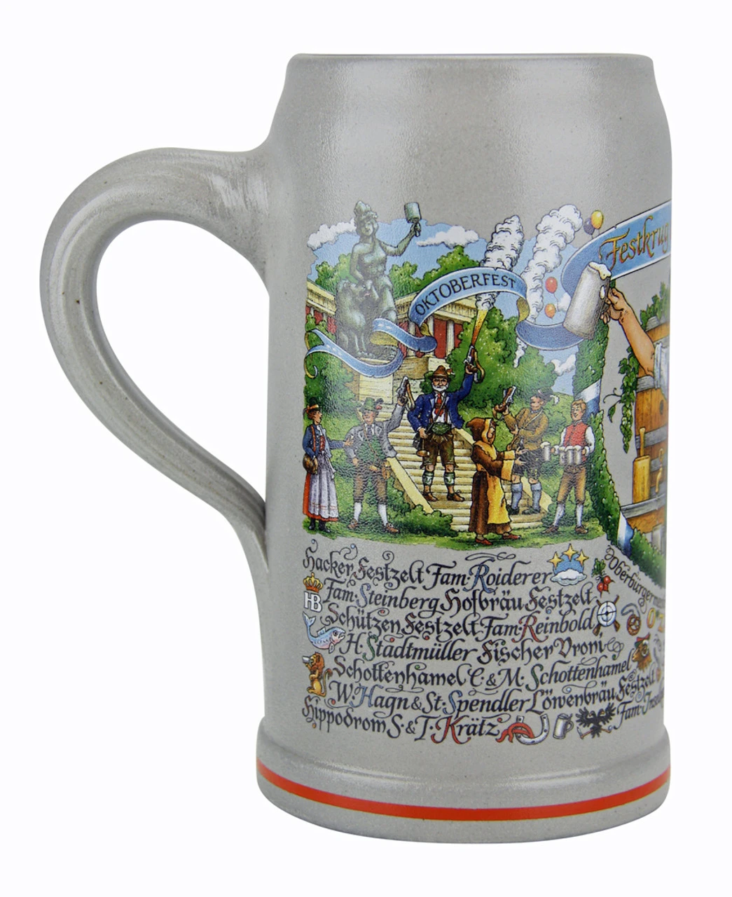Official Munich Oktoberfest 2013 Wirtekrug Salt Glaze Beer Mug 4 Official Munich Oktoberfest 2013 Wirtekrug Salt Glaze Beer Mug - Image 4