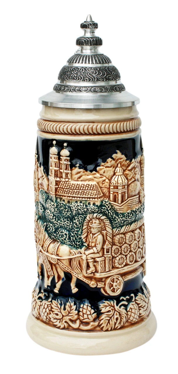 Oktoberfest Beer Wagon Antique Style Stein 1 Oktoberfest Beer Wagon Antique Style Stein