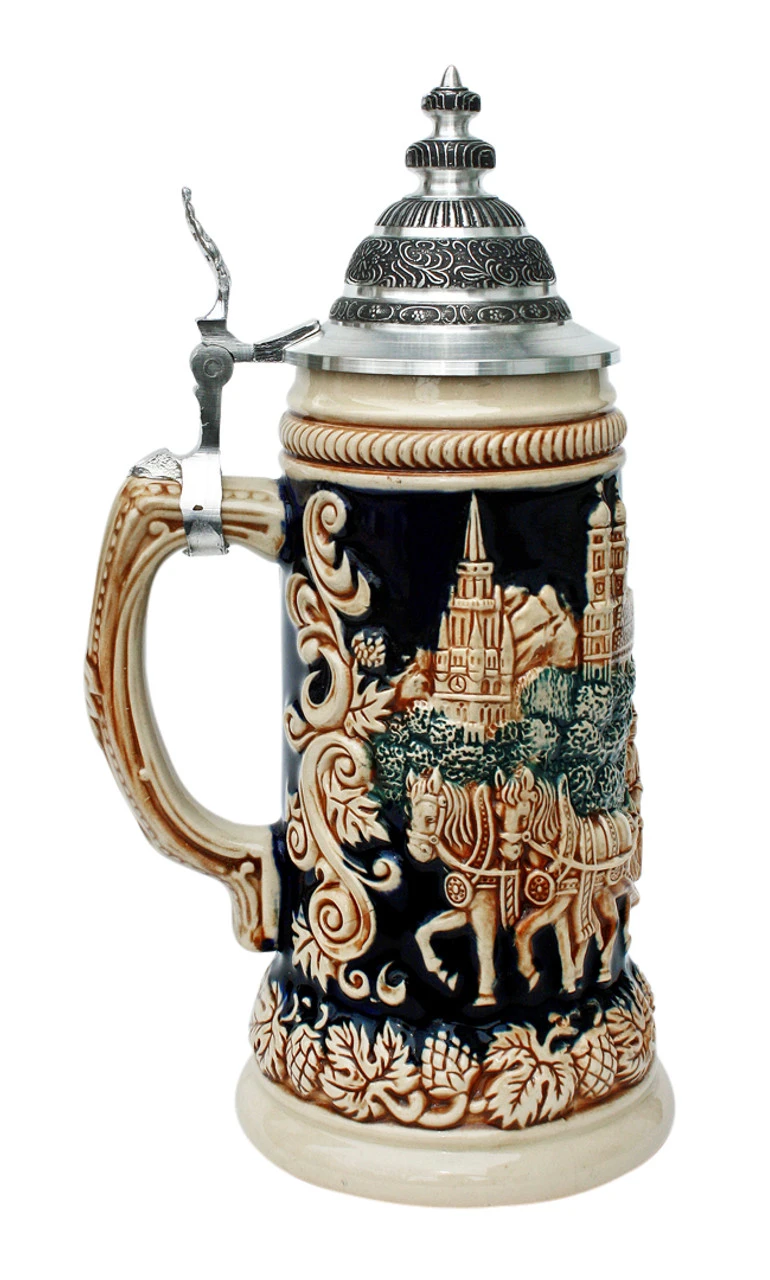 Oktoberfest Beer Wagon Antique Style Stein 2 Oktoberfest Beer Wagon Antique Style Stein - Image 2